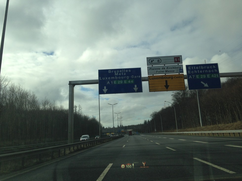 Auf dem Weg nach Luxembourg