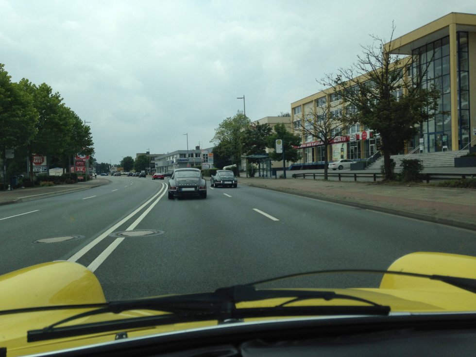 Fahrt vom Oldtimer Park Lippe zum Lenkwerk in Bielefeld