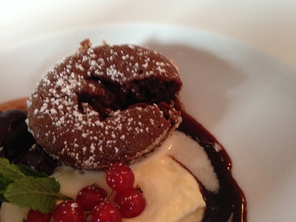 Der flüssige Schokokern im Küchlein