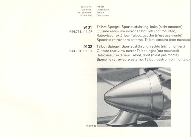 Zubehörkatalog (Auszug) aus 1965
