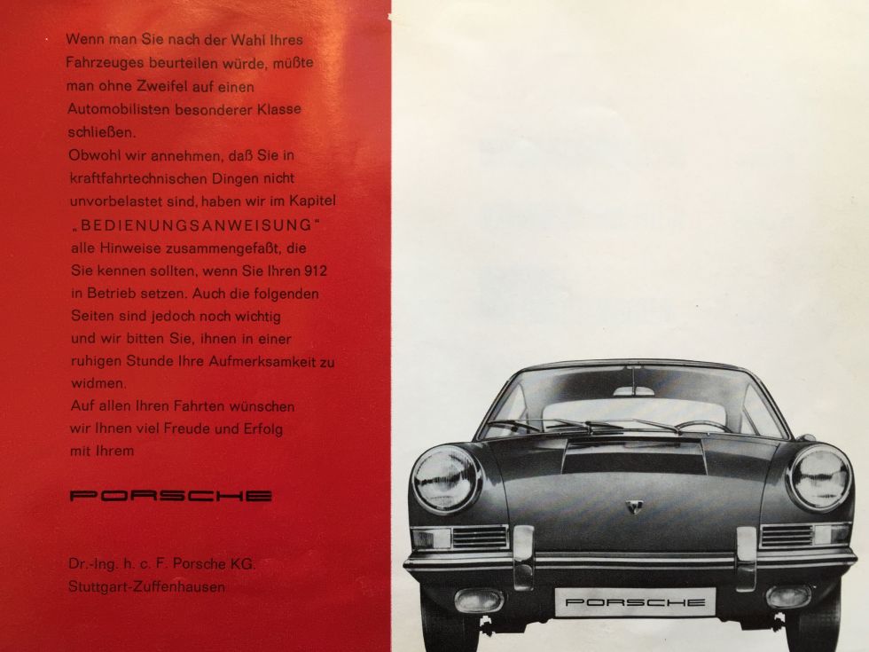 Porsche 912 Bedienungsanleitung - Seite 3